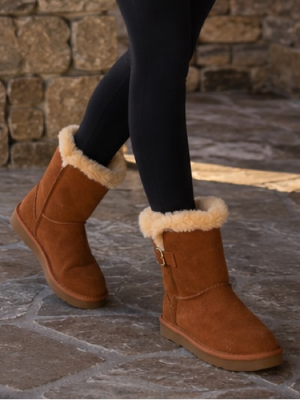 Style & Co Tiny2 Chestnut Faux Fur Winter Boots Size 6 NIB